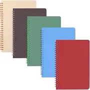 5 Pack Notebook, 5 Colors A5 Notebook, 80 Sheets/160 Pages Hardcover Notepad, 80GSM Classical Stationary Spiral Notebook, Office School Supplies, Diary, Journal Notebook, Writing Book