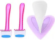 Healeved Bikini Shaver Epilator for Women 3pc Set Plastic Ladies Trimmer Hair Razor Women's Privates Shaving Tools Random