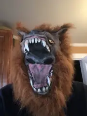 Wolf Mask Faux Werewolf Mask Wolfman Masks Latex Costume Prop Halloween Novelty