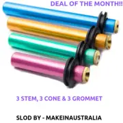 Stem and Brass Cone pieces x 3 with grommets, Stem Bonza kit AUSSIE STOCK DEALS
