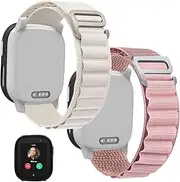 [Snyeest] Pack of 2 Alpine Loop Compatible with Xplora X6 Bracelet, Textile Stretch Rugged G-Hook Nylon Sport Replacement Bracelets for X6 Play Boys Girls