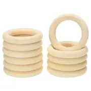20 Pcs 70 Mm/2.8 Inch Wooden Ring for Crafting, Wood Ring without Paint