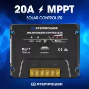20A MPPT Solar Charge Controller Solar Panel Battery Regulator 12V/24V USB