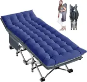 Folding Camping Cot, Heavy Duty Sleeping Cots with Carry Bag, Double Layer Oxfor