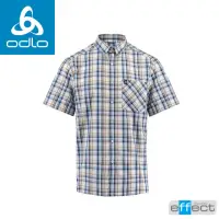 在飛比找momo購物網優惠-【ODLO】銀離子短袖襯衫《白/藍/鈷藍格》592522/格