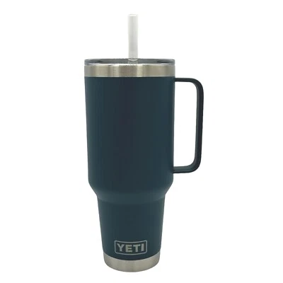 LASER ENGRAVED YETI 42oz. STRAW TRAVEL MUG - AGAVE TEAL