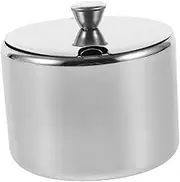HAKIDZEL Stainless Steel Sugar Dish with Lid and Spoon Magnetic Seasoning Pot for Salt Pepper and Sugar Storage Stylish Kitchen Storage Container for and Cookies