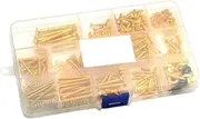 Perfeclan Electric Guitar Screw Kit Mounting Screws Assortment Box, Luthier Part,Hardware for Guitar Strap End Pins Switch Pickup Tuner, Gold