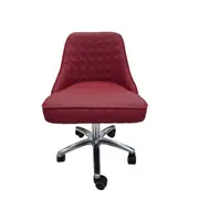 Nail Salon Chair Stool Round Hydraulic Leather PU 1030 Burgundy