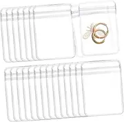 BUGUUYO 200pcs Small Transparent Packing Bags Zip Lock Seal Storage Bags for Jewelry Sweets Treats Craft Projects Lightweight Clear Design Convenient for Home and Business Use