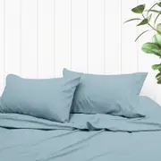 Odyssey Thermal Flannelette Sheet Set Coast Blue (Single, King Single, Double, Queen, King)