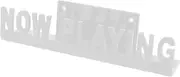 Fdit 2pcs Record Display Shelf, Acrylic Decorative Collection Gallery Shelf Wall Mount Now Playing Record Stand for Living Room Bedroom (White)