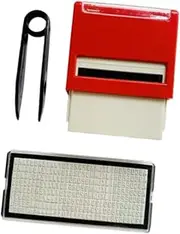yuksok Self Inking Stamp Set Printing Stamp Removable Stationary Compact DIY Stamp Set Inking Stamp DIY Custom for Parents Teachers, Red, 18mmx47mm
