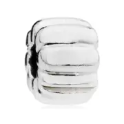Pandora Ribbed Clip Silver Charm 790163