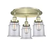 Innovations Lighting 916-3C-11-18 Canton Flush Canton 3 Light - Brass