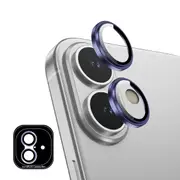 ZUSLAB Apple iPhone 16 Camera Lens Protector, 9H Tempered Glass Camera Cover Screen Protector Metal Individual Ring (2024) - Purple