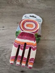 PAKKA Wood Salad Hands Tosser Rainbow Claws Serving Utensils Bamboo