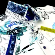 Robert Graham Floral Tropical Birds Geometric Colorful Short Sleeve Sport Shirt