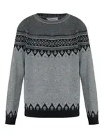 [Alexander Mcqueen] Alexander Mcqueen-Pullover In Lana Con Motivo Geometrico-Uomo L