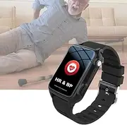 Fall Alert Devices for Elderly Waterproof Anti-lost Smart Watch Personal Alarm Watch with SOS Button HD Video Call & Magnetic Charging for Mother/father(Black)