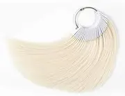 TOFAFA Hair Swatches 100% Human Hair Color Rings Testing Fashion Colors Samples 8 inch Lightest Blonde 30pcs/pack