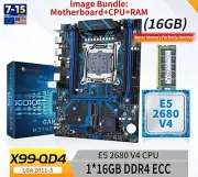 X99 QD4 Motherboard Kit With Intel LGA2011-3 Xeon E5 2680 V4 CPU DDR4 16GB ECC