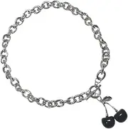 [DEARMAMY] Unique Cherry Shape Choker Fashion Clavicle Chain Black Titanium Steel High-end Craftsmanship Stylish Her