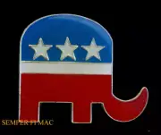 Republican Elephant Hat Lapel Pin Sara Palin 2010 Elections Tea Party Patriot
