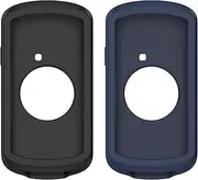Protector Case intended for Garmin Edge 1040 Case Soft Silicone Cover Anti-Scratch Bumper Protective Shell intended for Garmin Edge 1040 Cover (Black/DarkBlue)