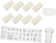 Healeved 1 Set Nail Art Tools Set Stamping Plates Stencils Nail Art for Manicure DIY Stamping Kit for Women Girls Ladies