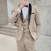 Men's Wedding Party Tuxedos Pink Royal Blue Summer Solid Color Standard Fit 3 Piece Single Breasted One-button