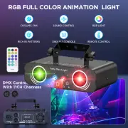 2 Lens DMX Laser Stage DJ Lights Projector RGB Beam DJ Halloween Party Lighting