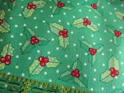 Timeless Treasures Green Christmas Cotton Fabric Holly Berry BTHY half yard