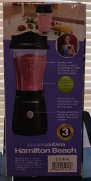 Hamilton Beach Personal Blender with Leak-Proof Travel Lid, 14 oz. jar, black, 5