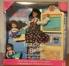 1995 Mattel Hispanic Brunette Teacher Barbie W/2 Brunette Students~Ultra Rare!