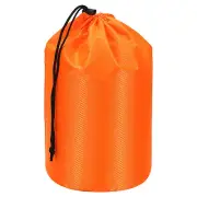 Stuff Sack, 6 x 12 Inch Waterproof Outdoor Storage Sack Drawstring Orange