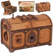 Treasure Chest Escape Room in a Box - Hard Puzzle Box for Adults Wooden Kit -...