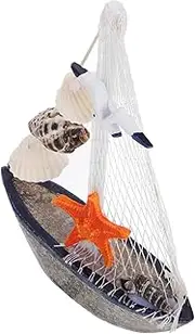 BESPORTBLE Realistic Sailing Boat Model Decor Seashell Seashells Nautical Ornaments for Coastal Home