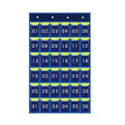 36 Numbered Pockets Chart Cell Phone Hanging Organizer Hanging Bag for Classroom Calculator Mobile S