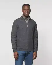 NWT JOHNNIE-O $128 SULLY 1/4 ZIP PULLOVER IN PEWTER SZ S SMALL