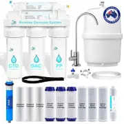 5 Stages Undersink Reverse Osmosis Water Filter RO System + 2 Years Replacement