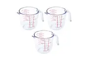 3x Cuisena 600ml Plastic Measuring Jug Powder Liquid Baking Kitchen Utensil CLR