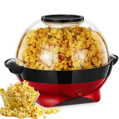 HOUSNAT Popcorn Machine, 28 Cup Popcorn Maker, 800w Electric Stirring Popcorn...
