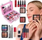 Teen Makeup Kit | Cosmetic Set Portable Make Up Kit with Reusable Case,Dress-Up Accessories with Eyeshadow Waterproof Makeup Palettes for Beginner