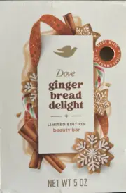 Dove Limited Edition Holiday Treats Beauty Bar Soap, Gingerbread Delight, 5 Oz