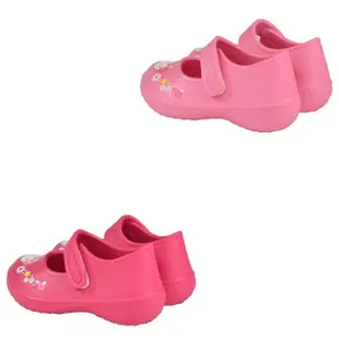 【HELLO KITTY】14-19cm兒童鞋 小花系列輕量防水室內外休閒娃娃鞋(粉&桃紅色)