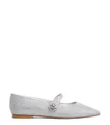 CRYSTAL FLEUR MARY JANE FLAT in CRYSTAL for Women