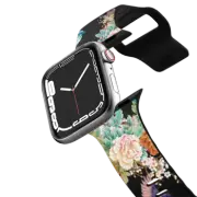 Apple Watch Series 4-6, SE (40mm) Impact Band Flowers and birds illustration