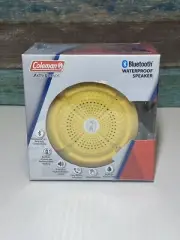 Coleman Waterproof Hands Free Speaker Bluetooth shower camping outdoor Yellow