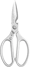 Kitchen Scissors Shears Heavy Duty Stainless Steel Fish Chicken Bone Beer Opener Silver